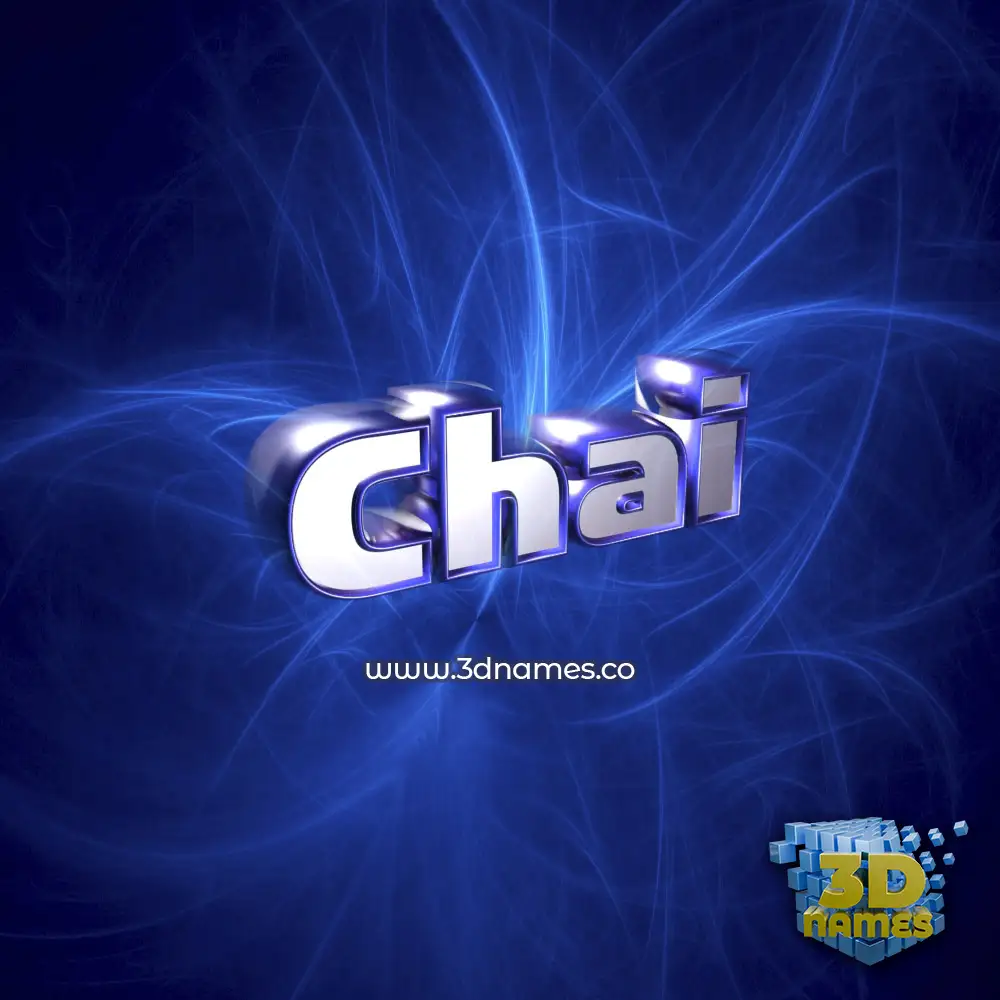 chai in Plasma style - 3D name wallpaper