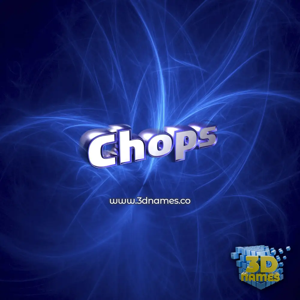 chops in Plasma style - 3D name wallpaper