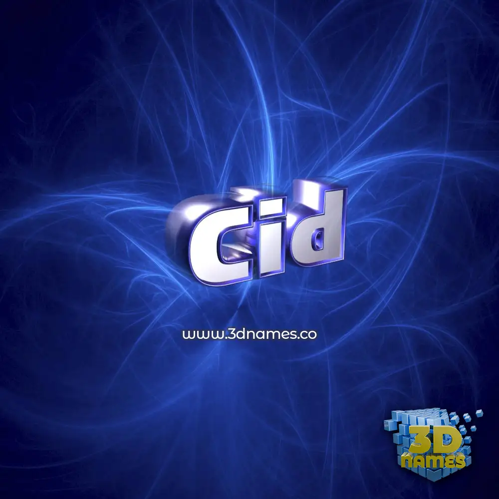 cid in Plasma style - 3D name wallpaper
