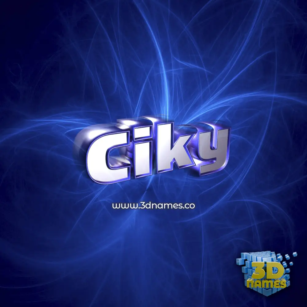 ciky in Plasma style - 3D name wallpaper