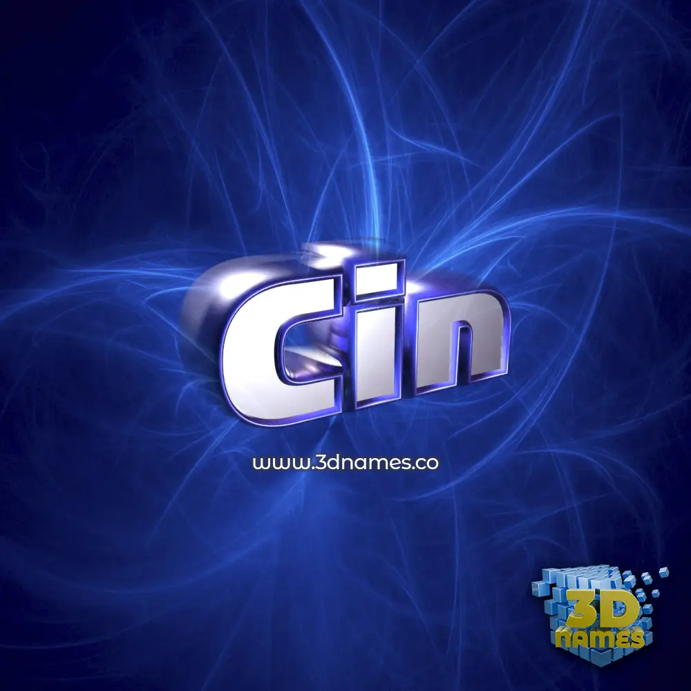 cin in Plasma style - 3D name wallpaper