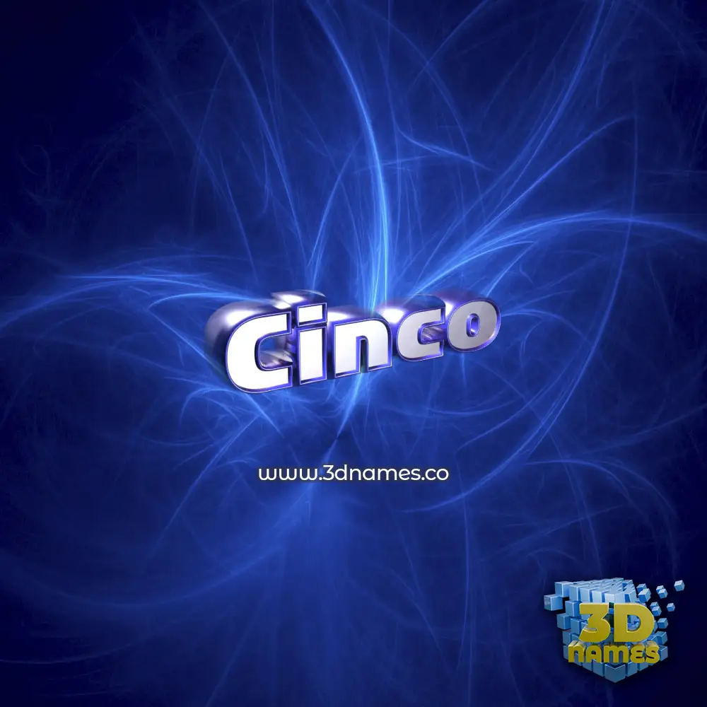 cinco in Plasma style - 3D name wallpaper