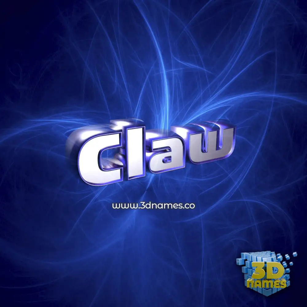 claw in Plasma style - 3D name wallpaper