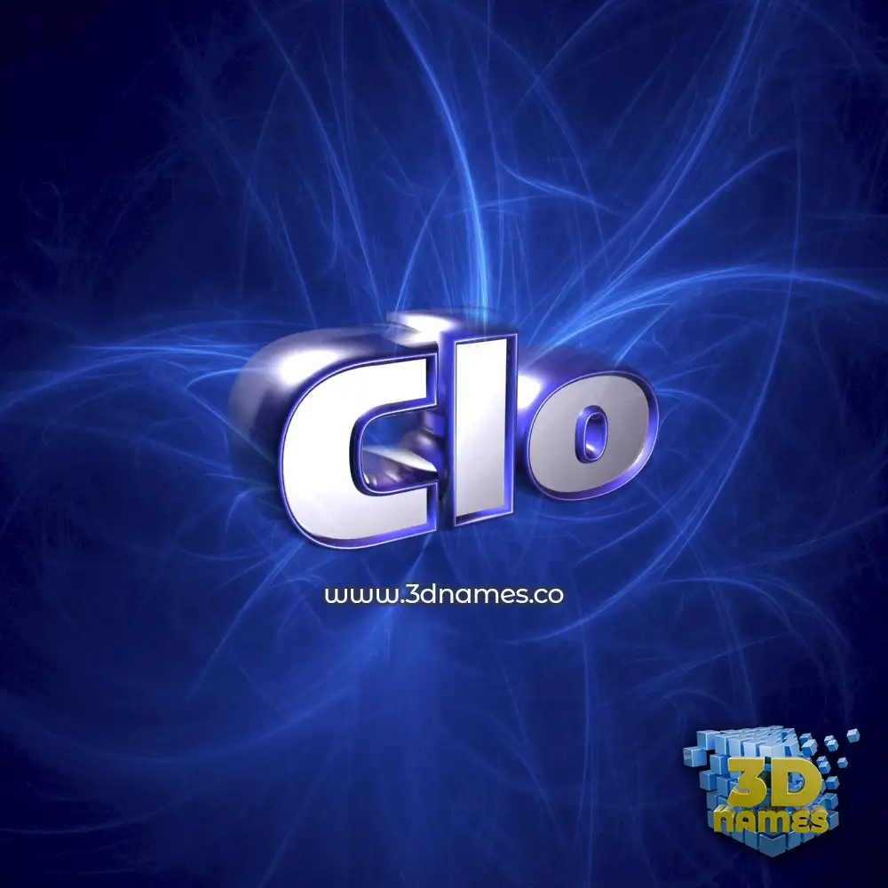 clo in Plasma style - 3D name wallpaper