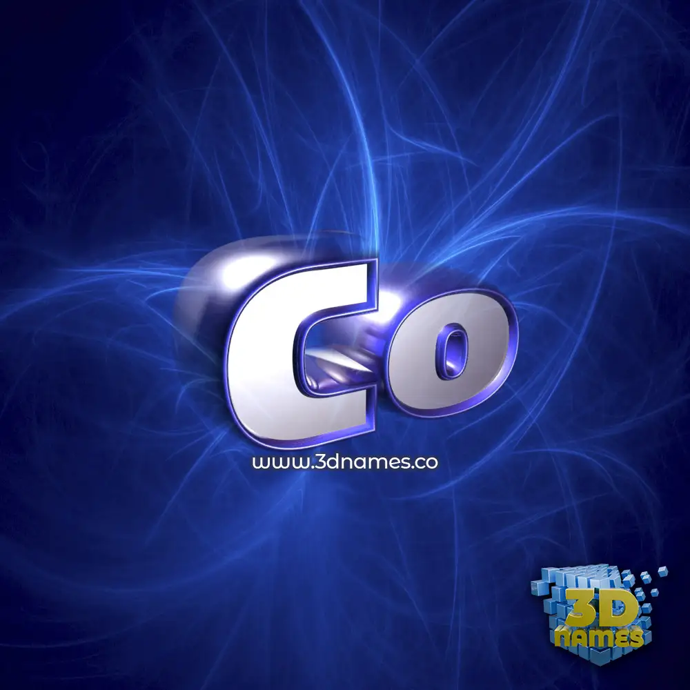 co in Plasma style - 3D name wallpaper