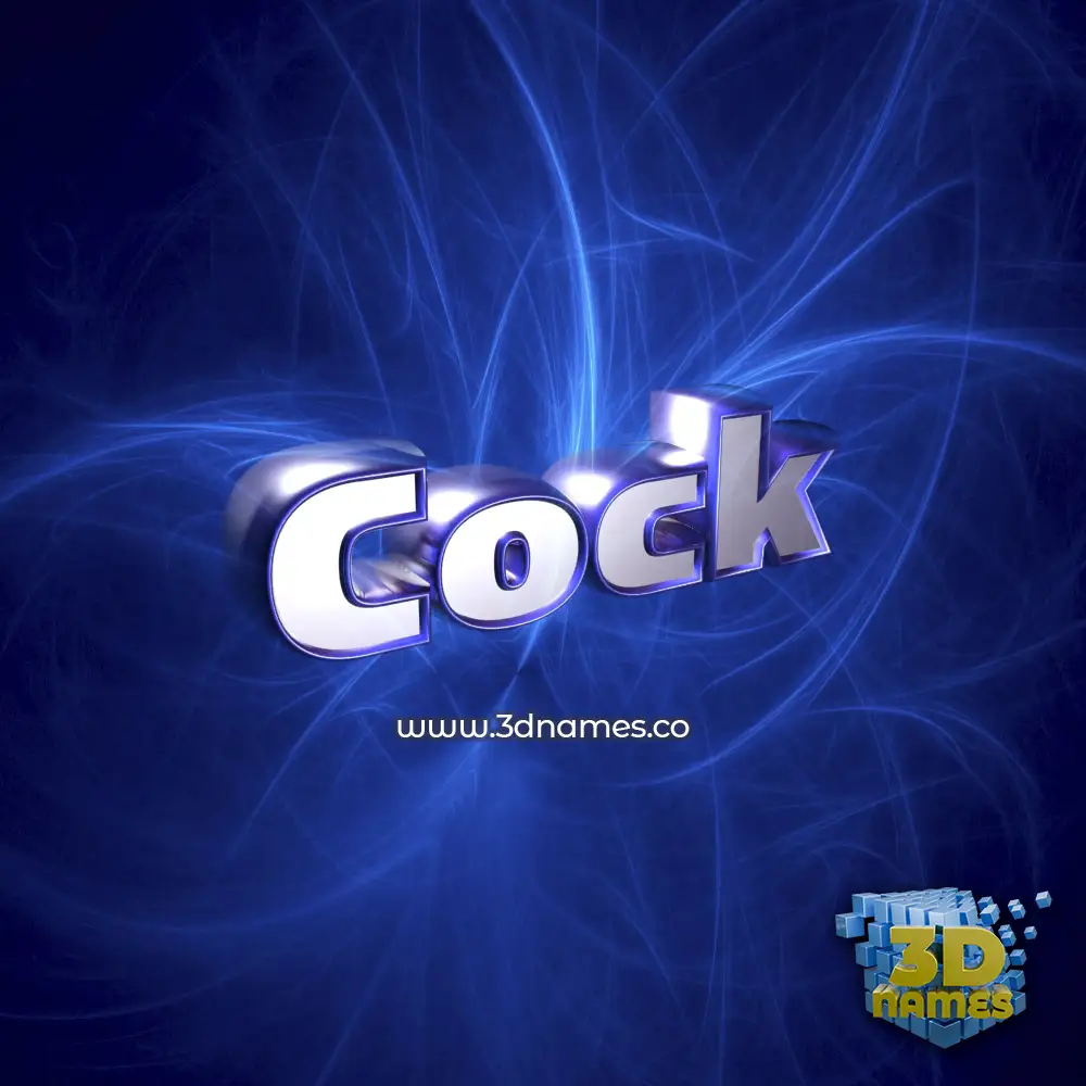 cock in Plasma style - 3D name wallpaper