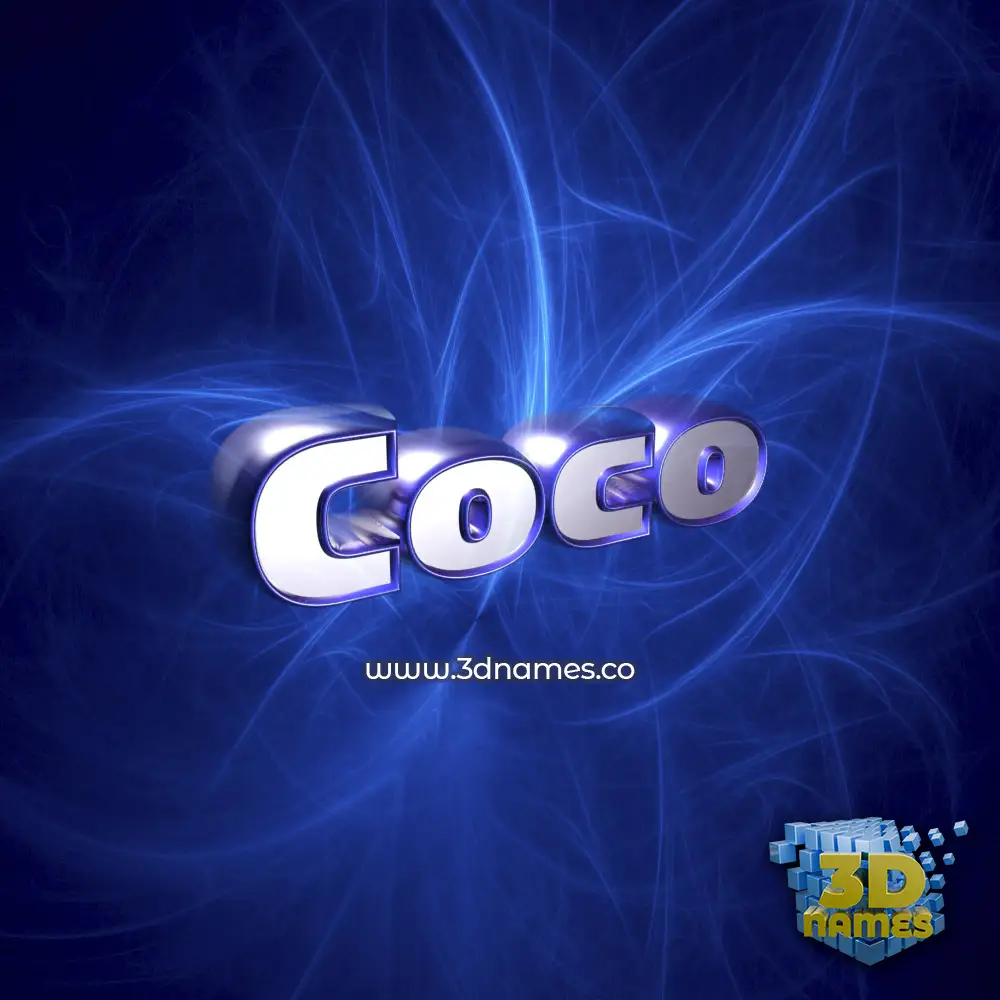 coco in Plasma style - 3D name wallpaper