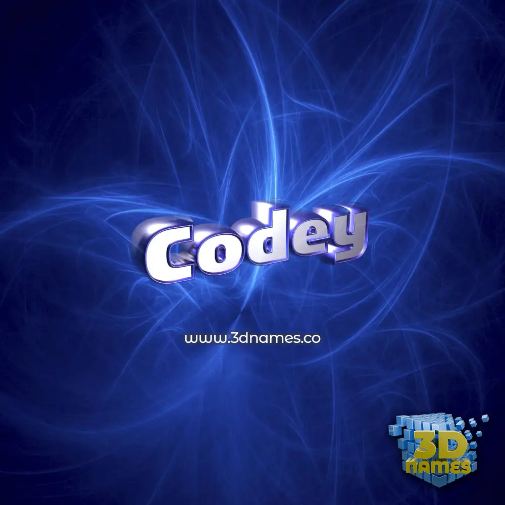 codey in Plasma style - 3D name wallpaper