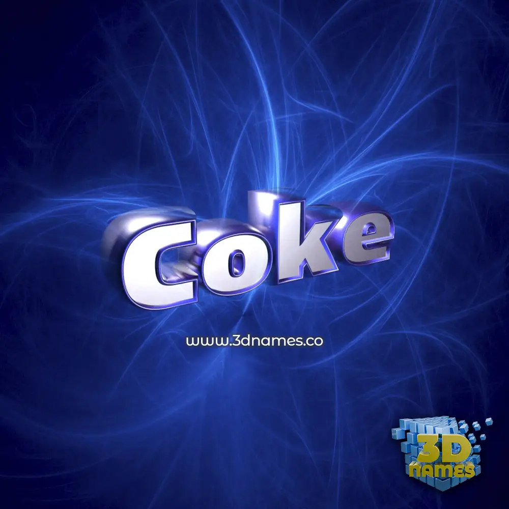 coke in Plasma style - 3D name wallpaper