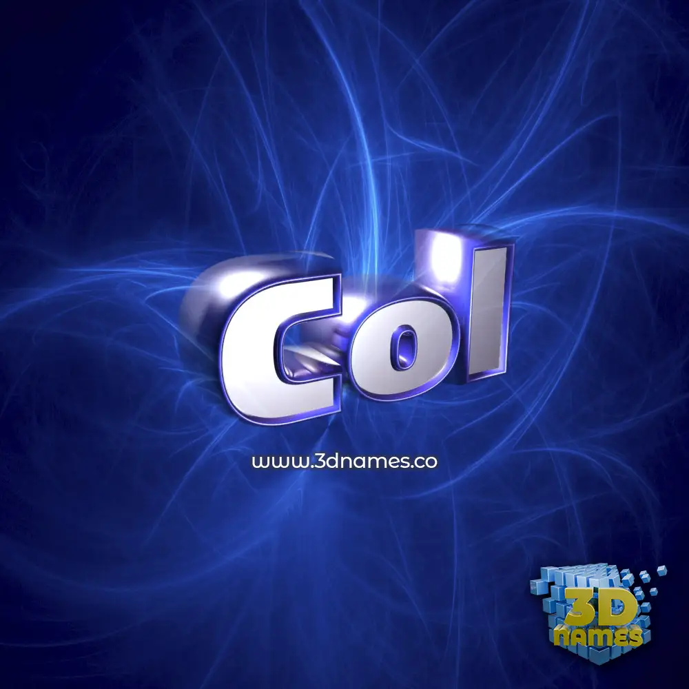 col in Plasma style - 3D name wallpaper