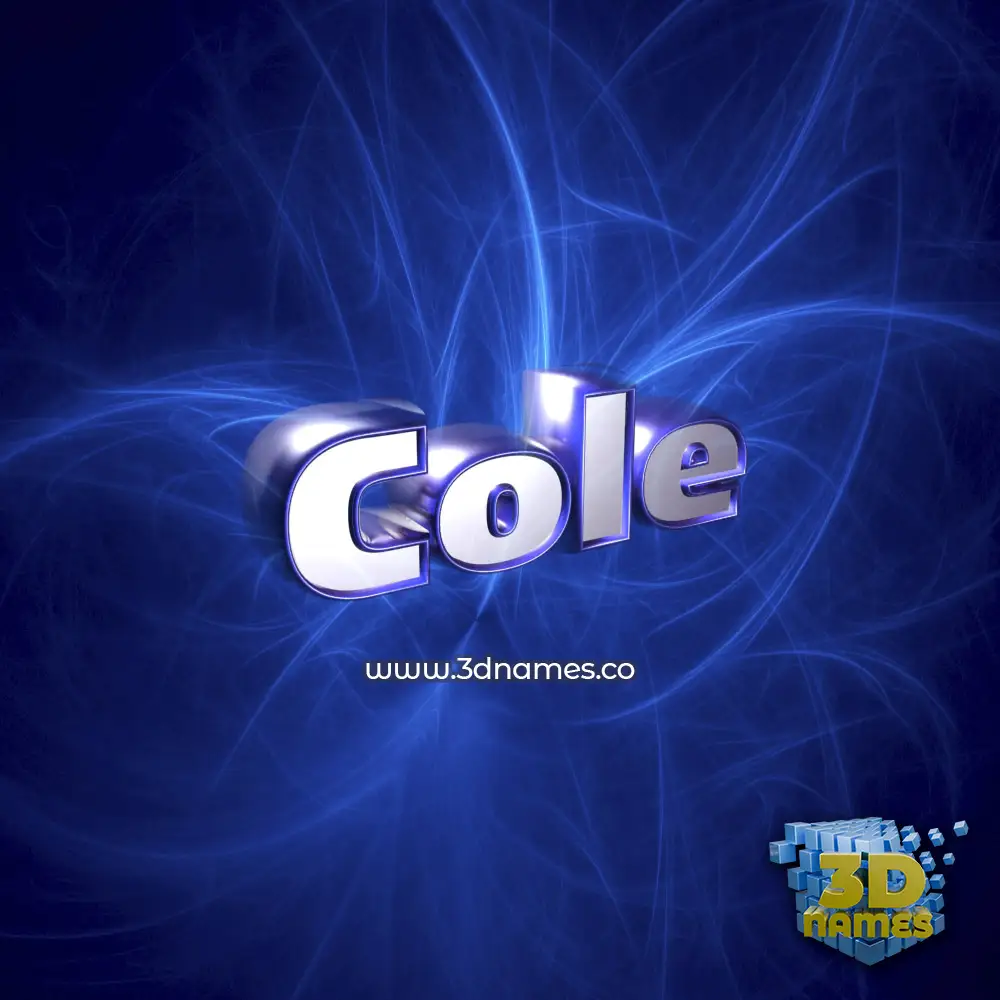 cole in Plasma style - 3D name wallpaper