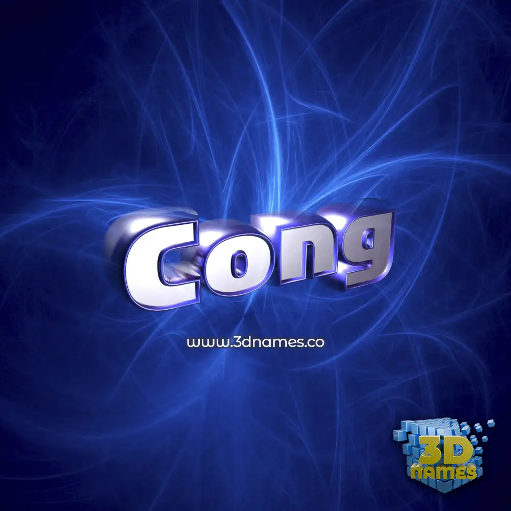 cong in Plasma style - 3D name wallpaper