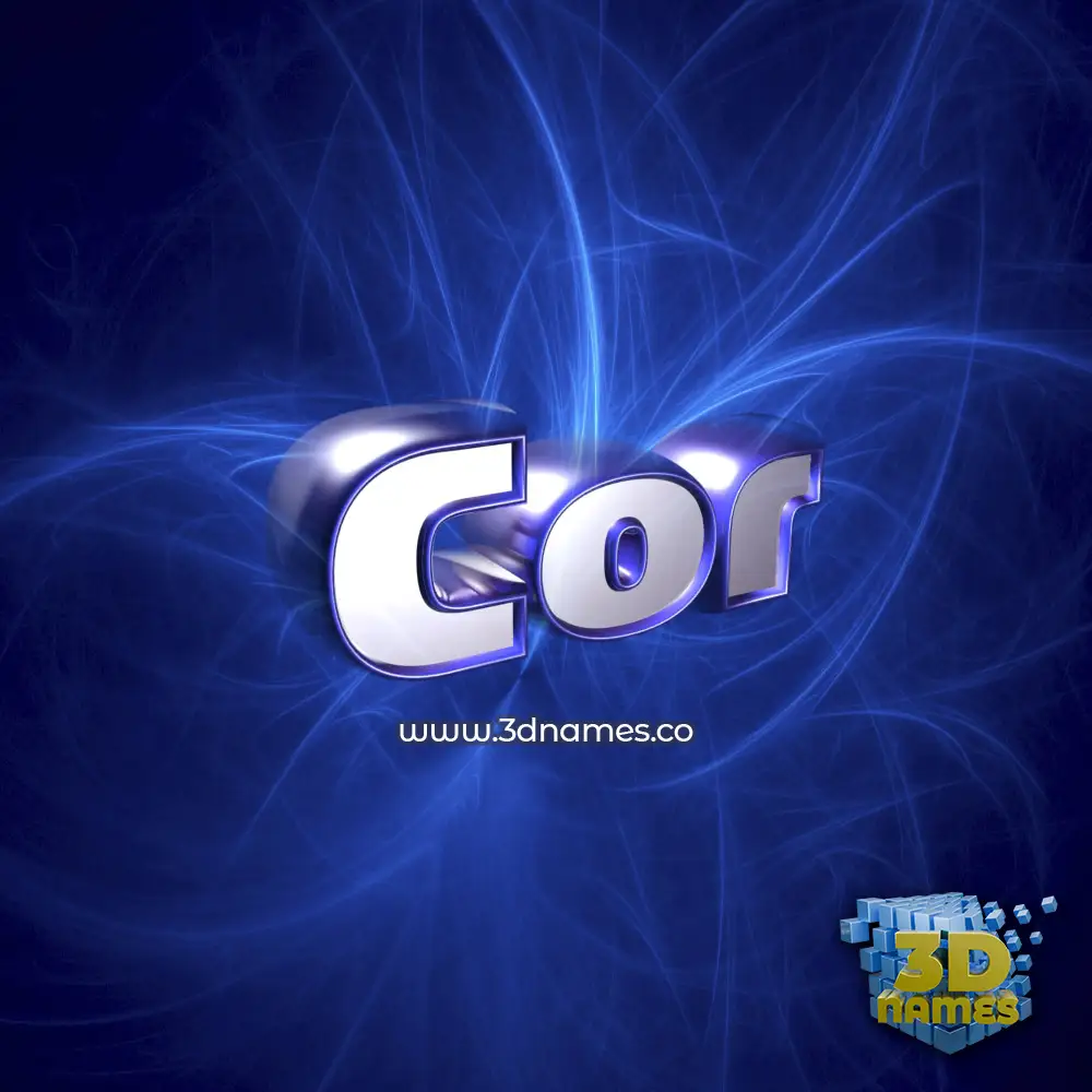 cor in Plasma style - 3D name wallpaper
