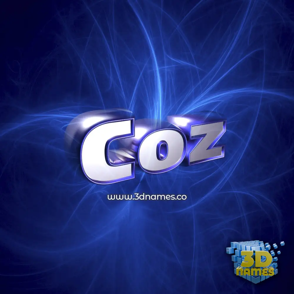 coz in Plasma style - 3D name wallpaper