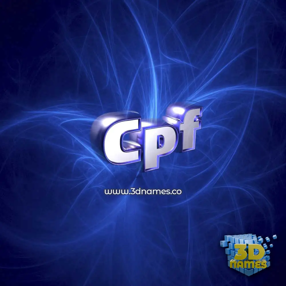 cpf in Plasma style - 3D name wallpaper