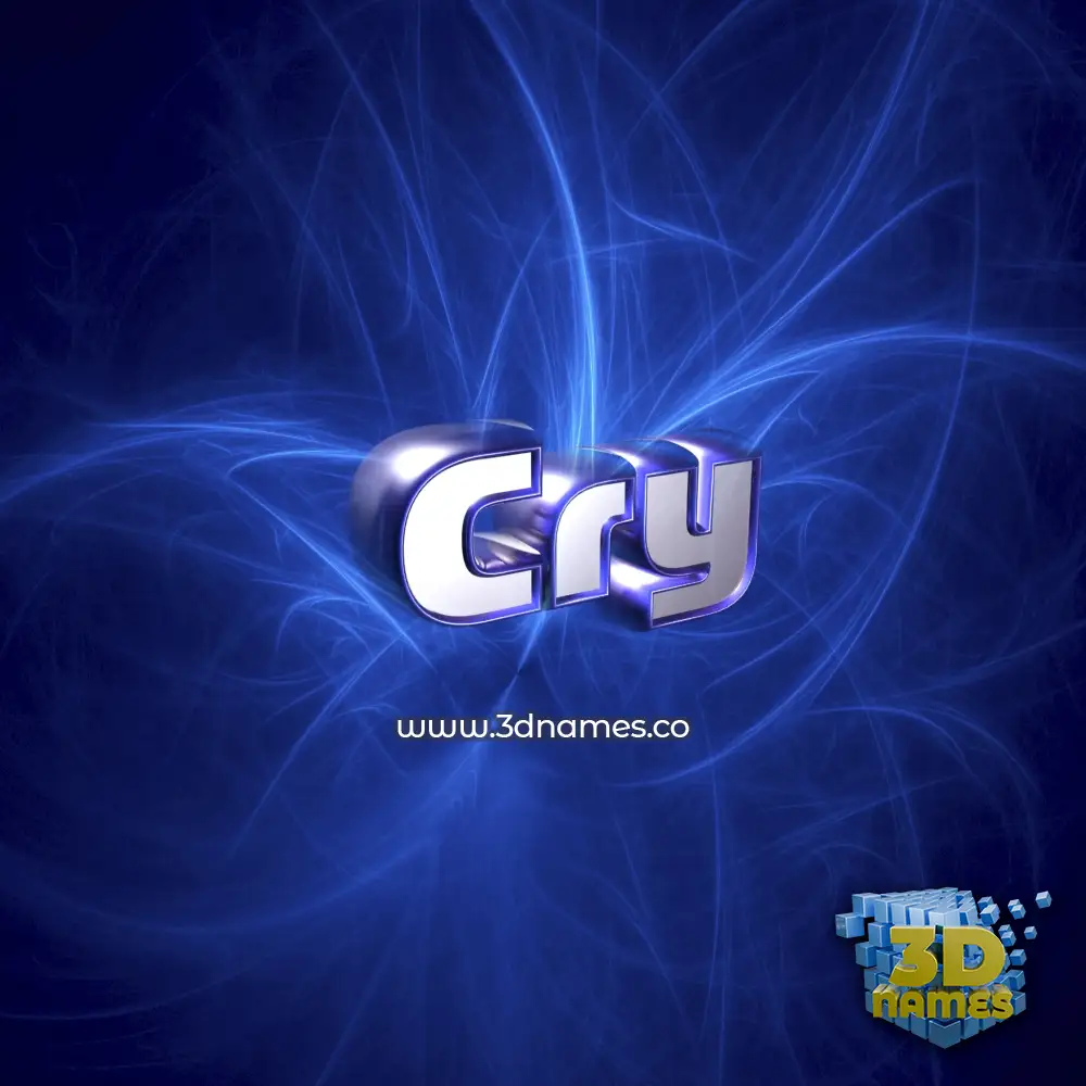 cry in Plasma style - 3D name wallpaper
