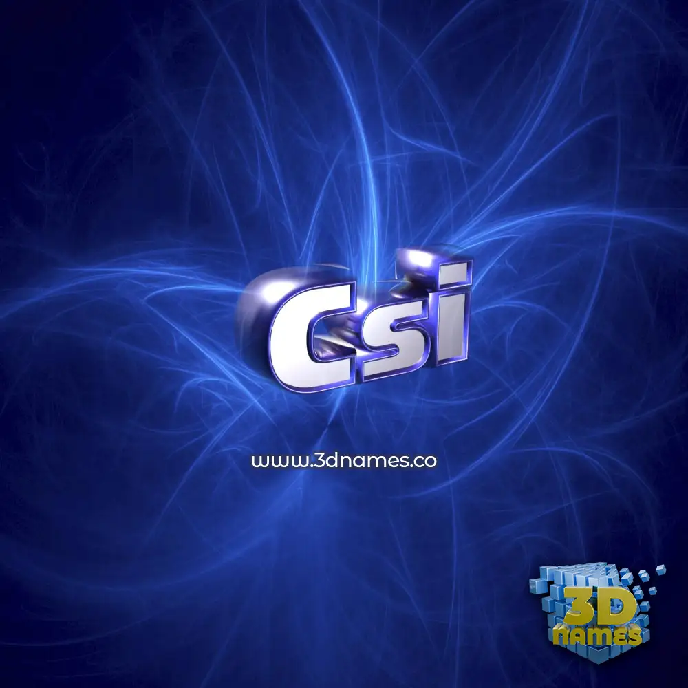 csi in Plasma style - 3D name wallpaper