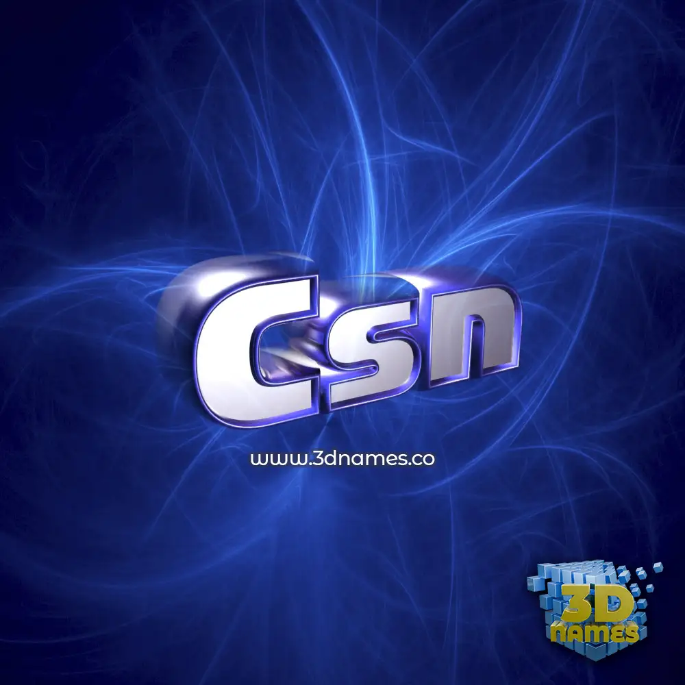 csn in Plasma style - 3D name wallpaper