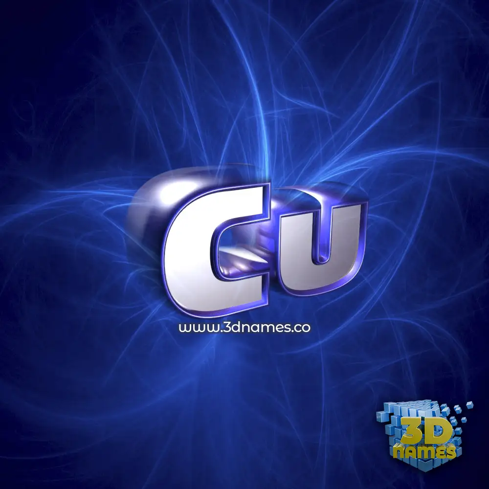 cu in Plasma style - 3D name wallpaper