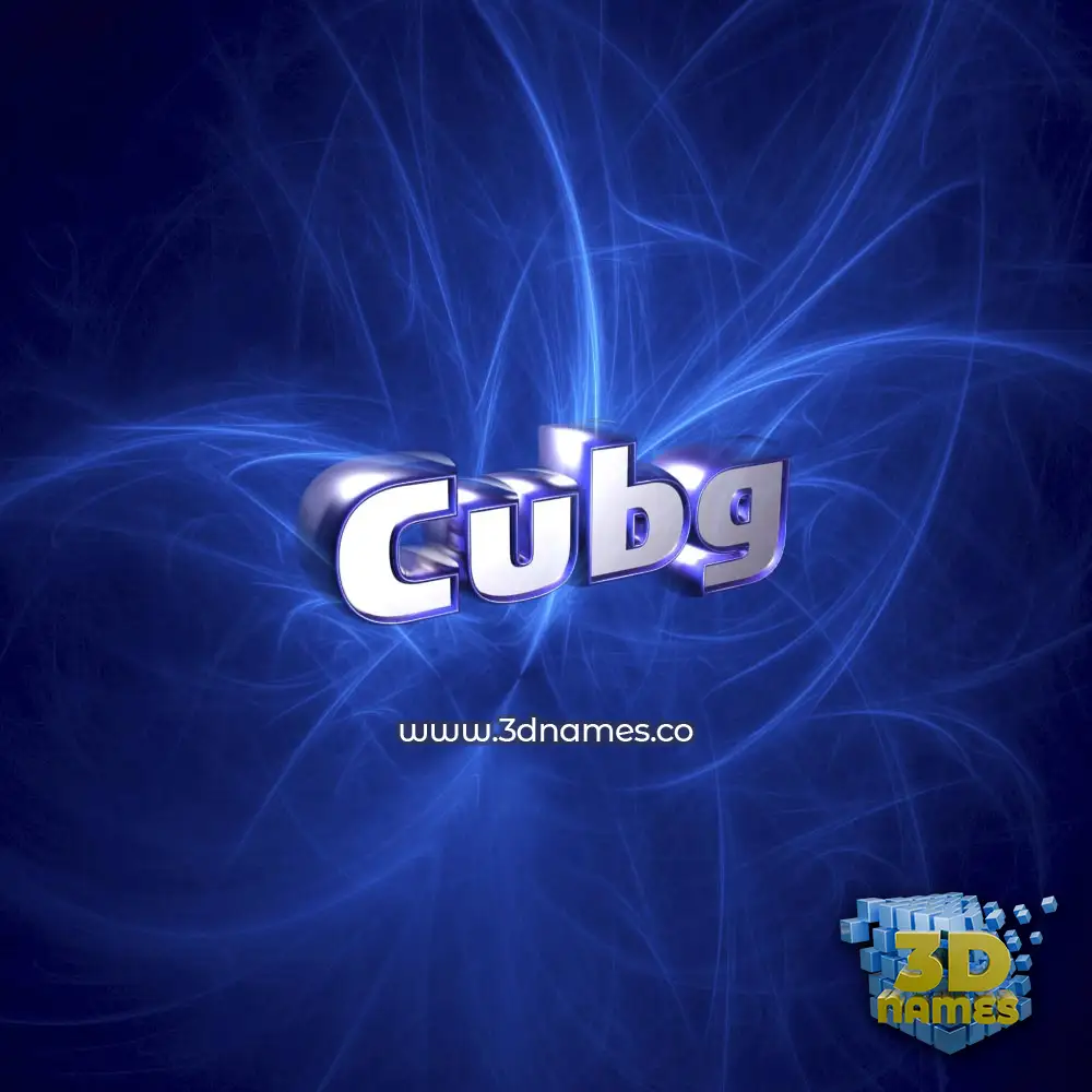 cubg in Plasma style - 3D name wallpaper