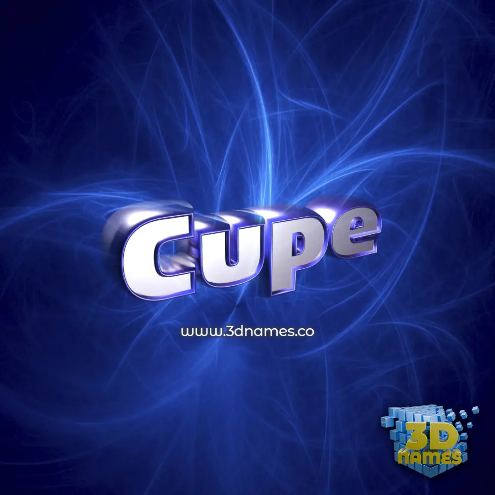 cupe in Plasma style - 3D name wallpaper