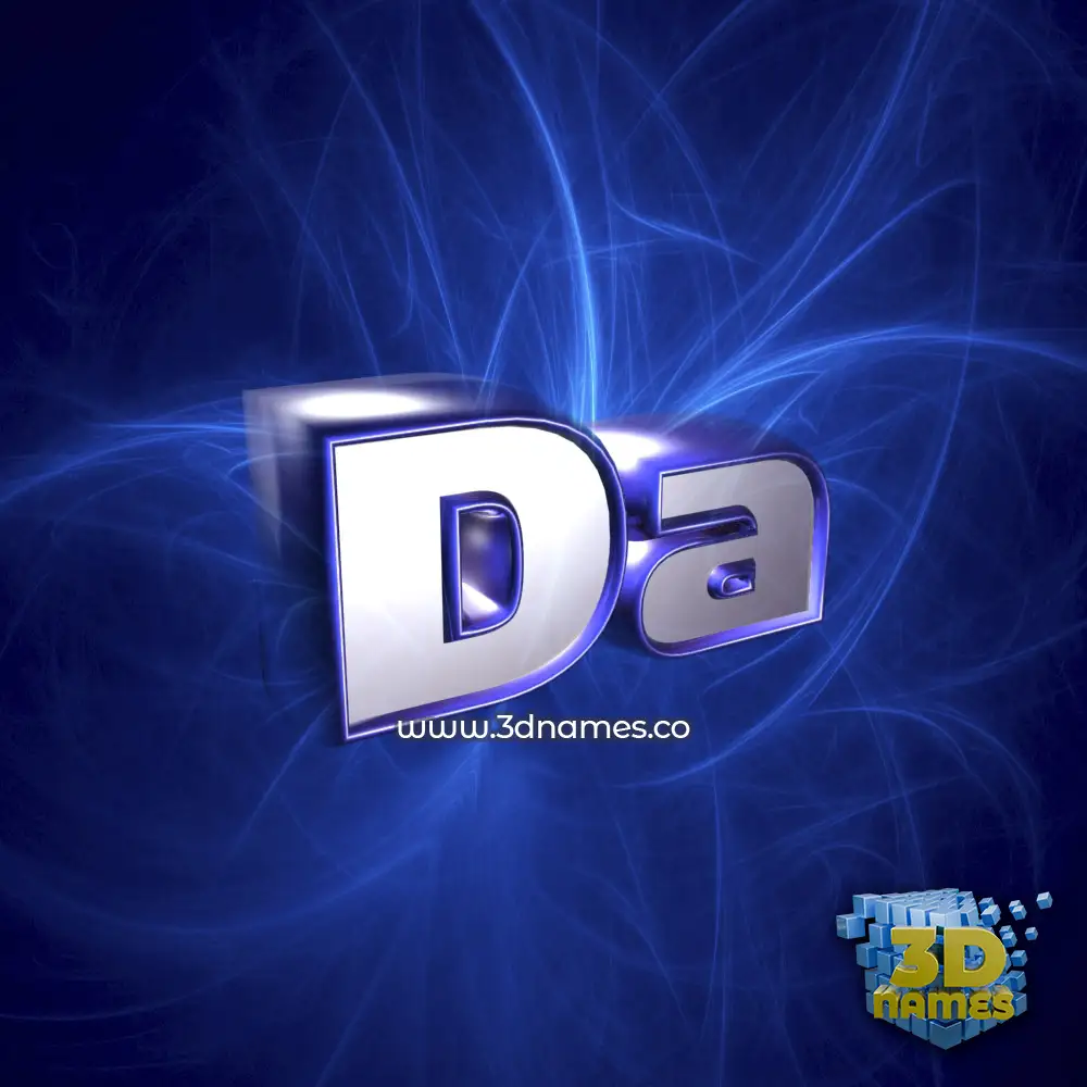 da in Plasma style - 3D name wallpaper