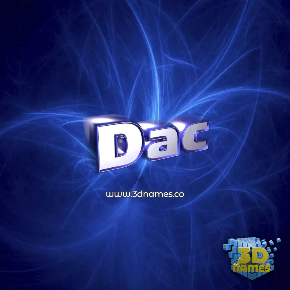 dac in Plasma style - 3D name wallpaper