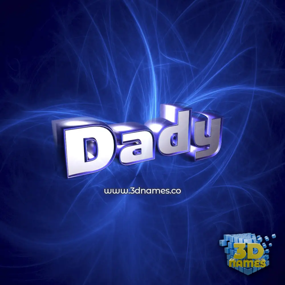 dady in Plasma style - 3D name wallpaper