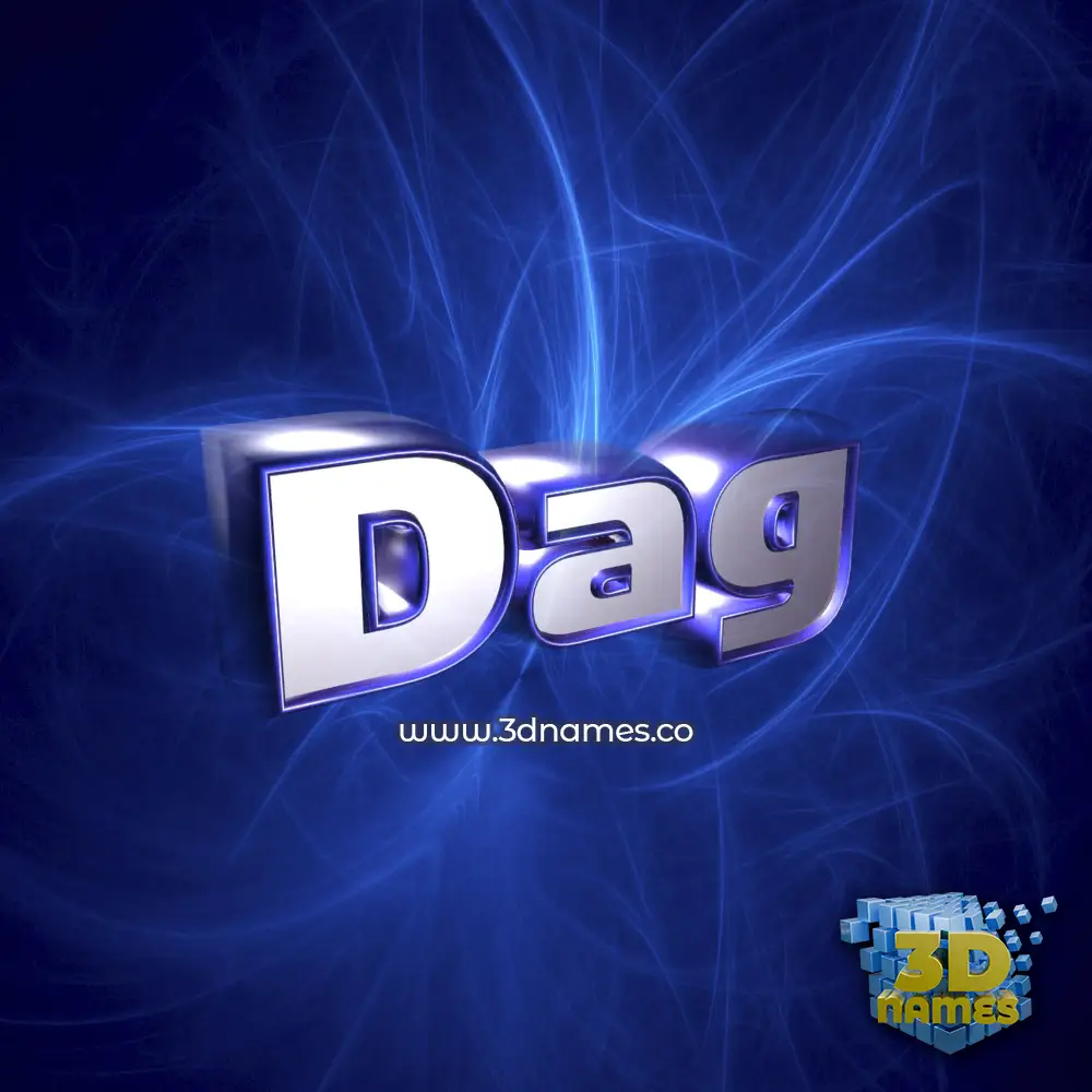 dag in Plasma style - 3D name wallpaper