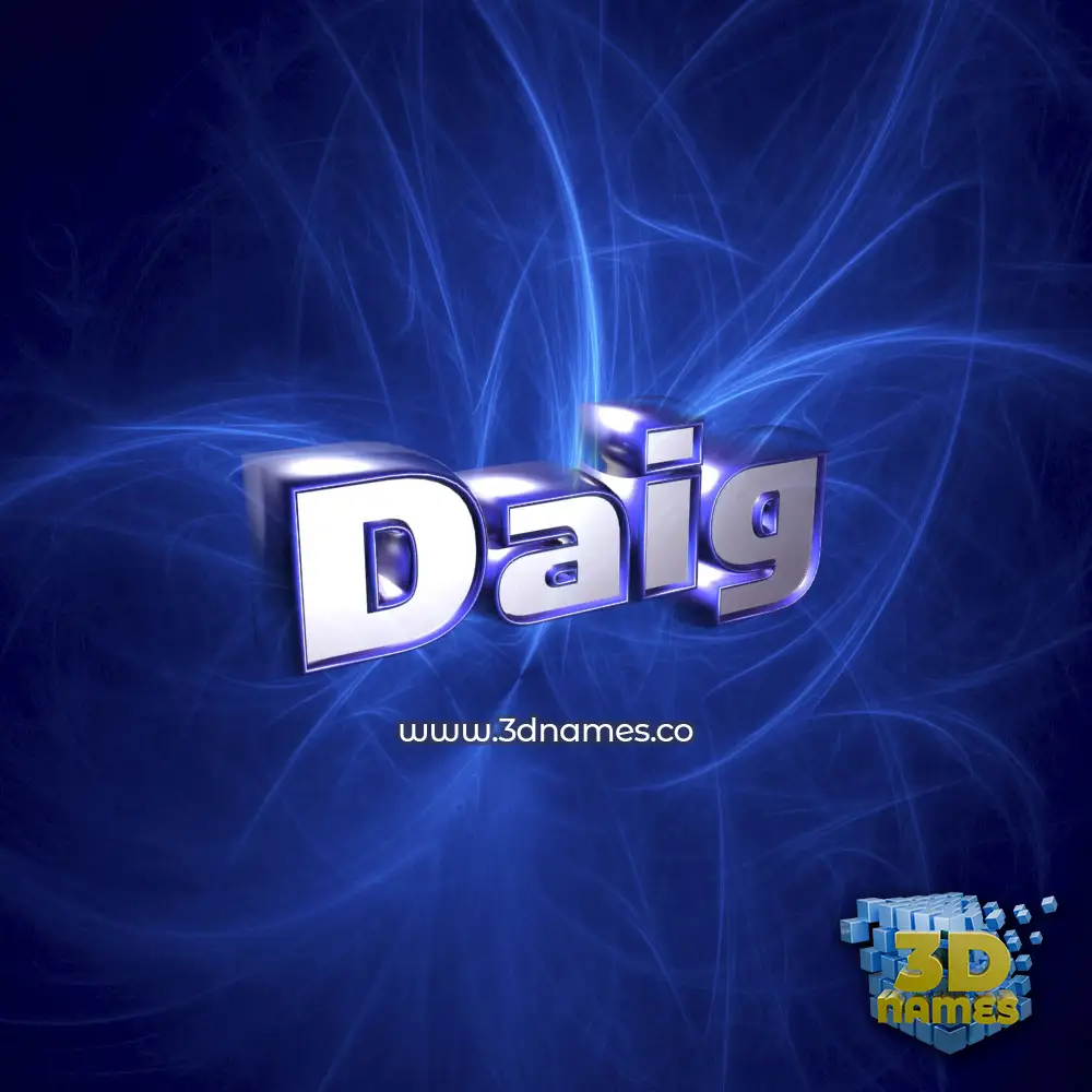 daig in Plasma style - 3D name wallpaper