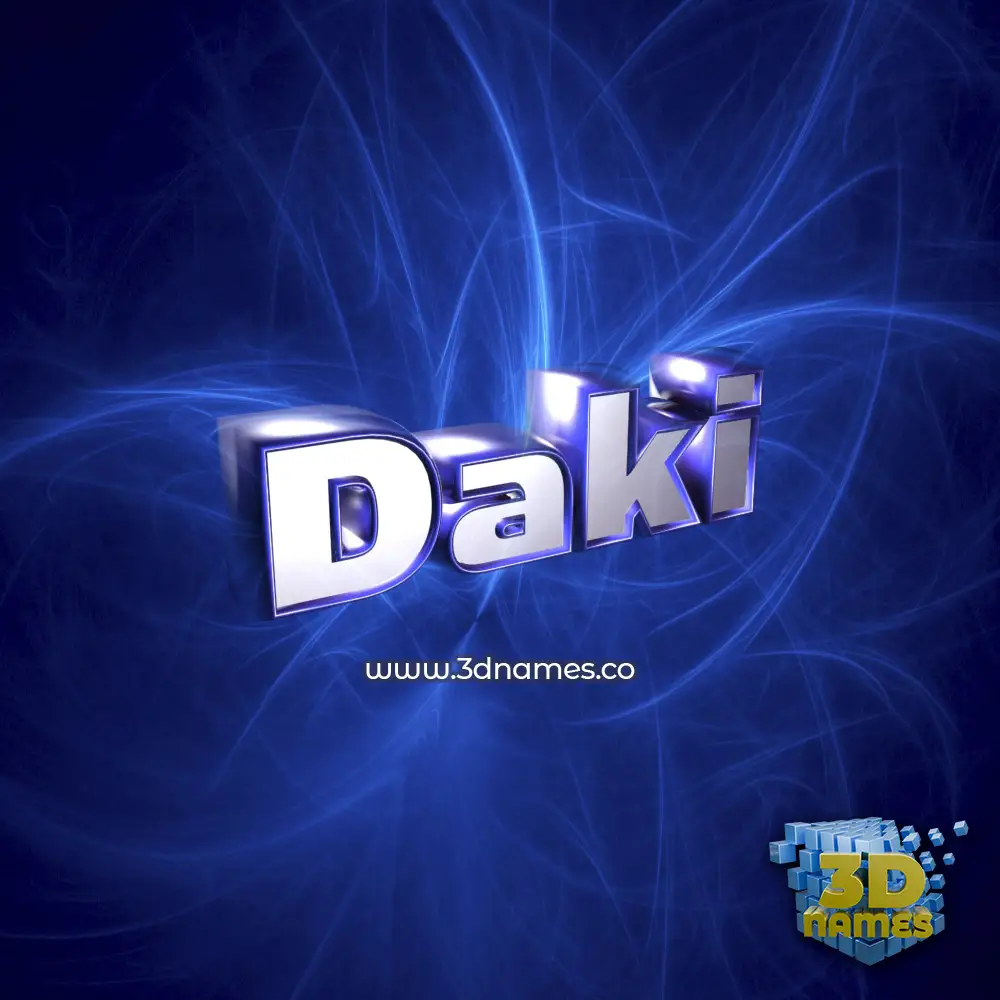 daki in Plasma style - 3D name wallpaper