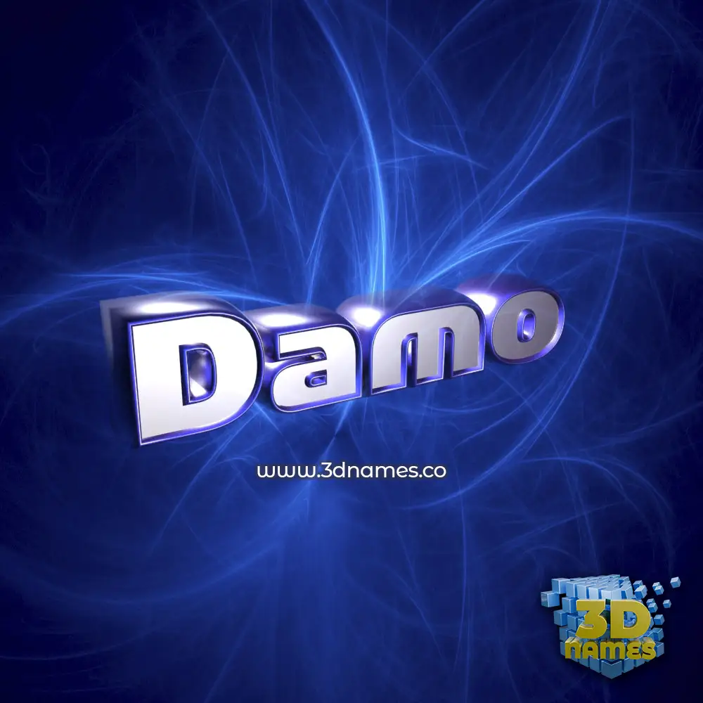 damo in Plasma style - 3D name wallpaper