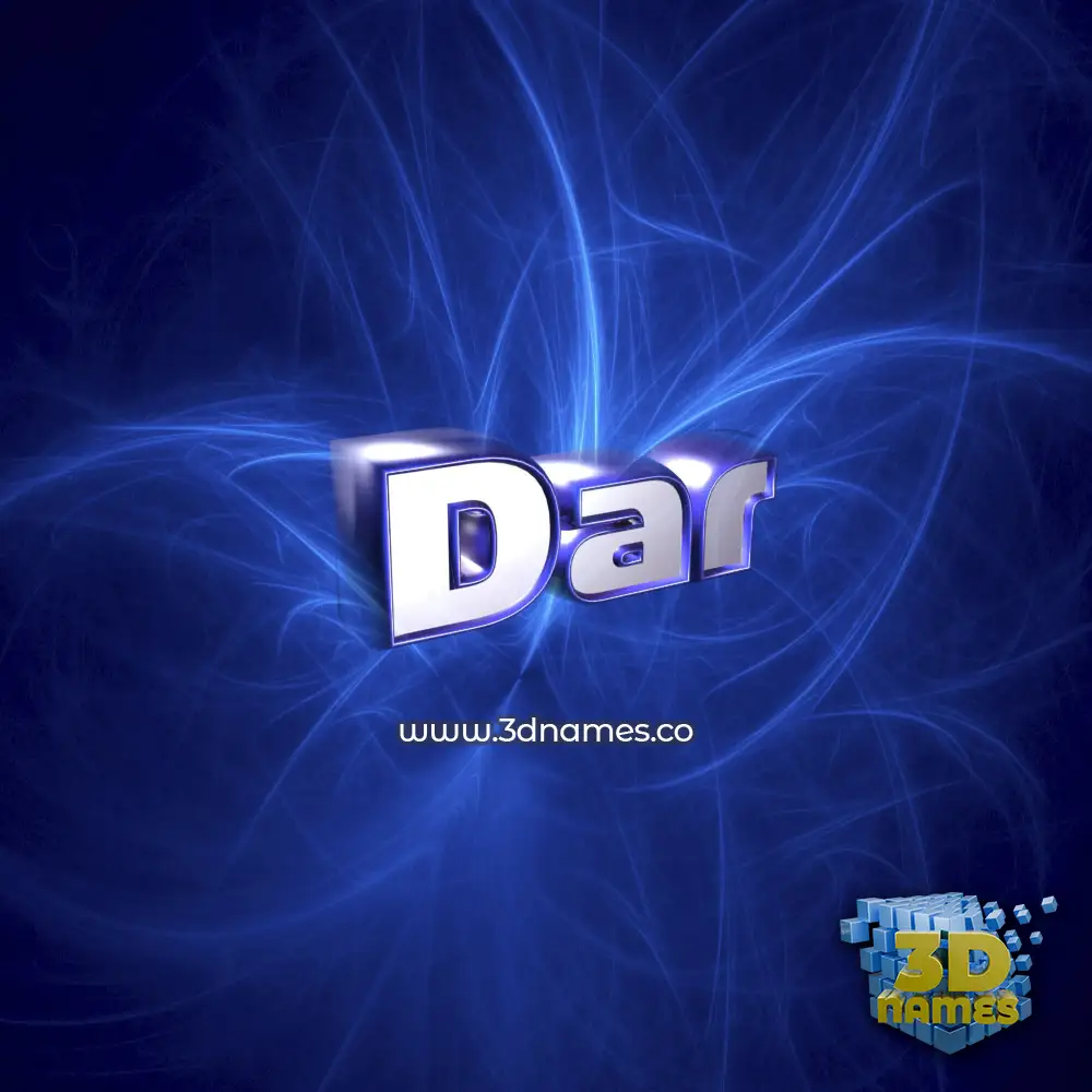dar in Plasma style - 3D name wallpaper