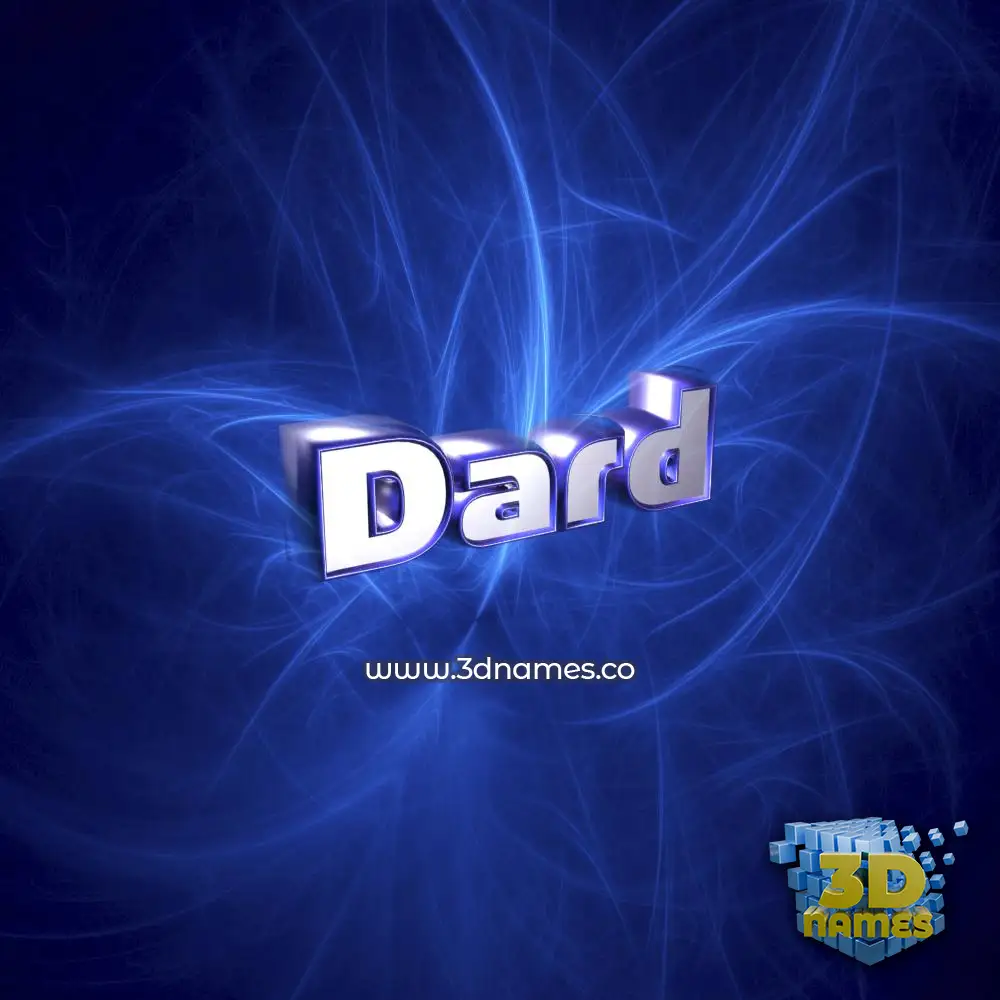 dard in Plasma style - 3D name wallpaper