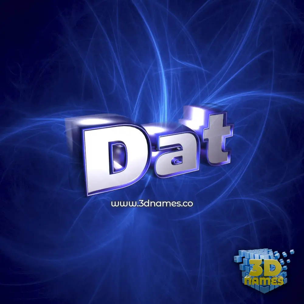 dat in Plasma style - 3D name wallpaper