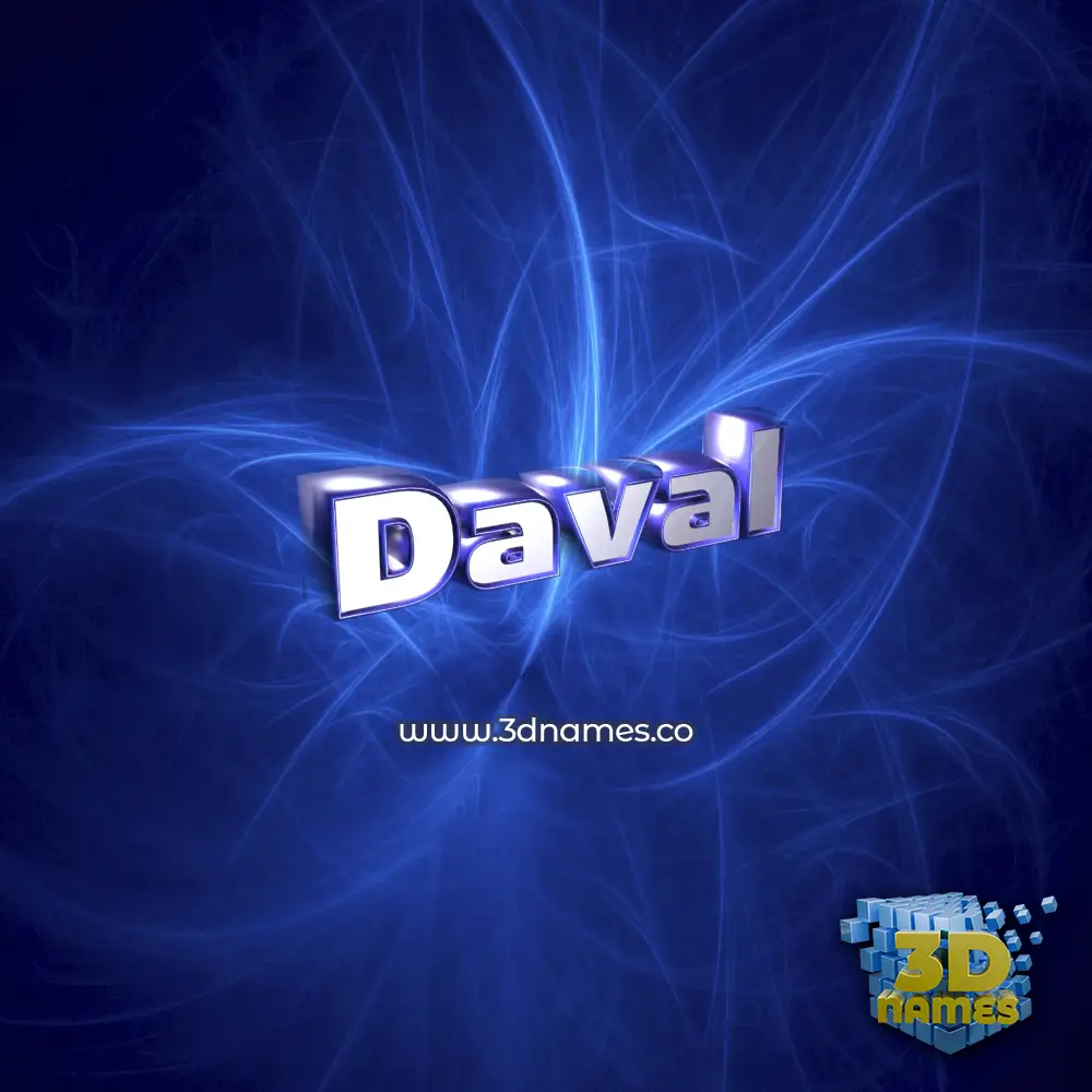 daval in Plasma style - 3D name wallpaper