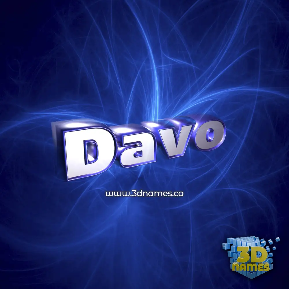 davo in Plasma style - 3D name wallpaper