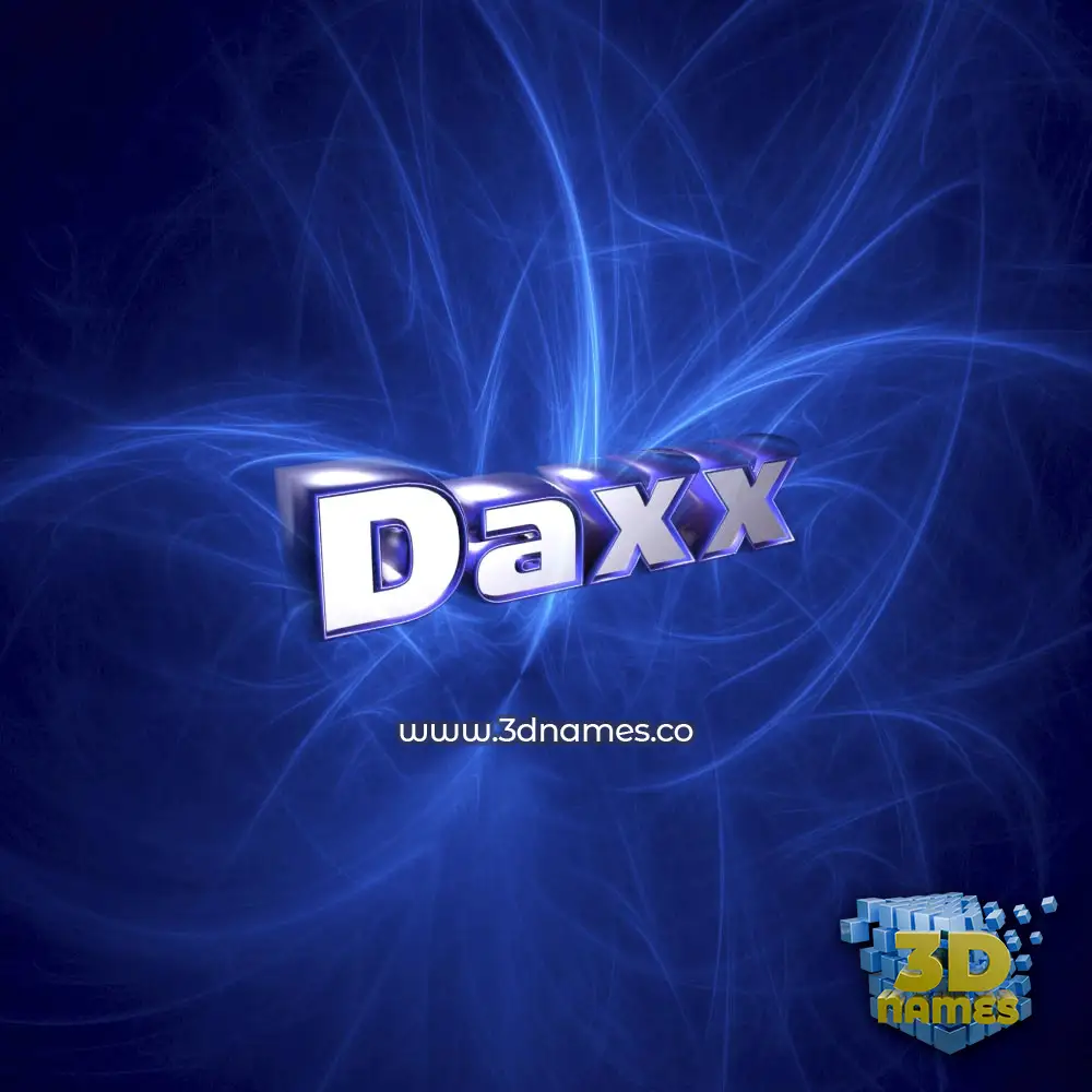 daxx in Plasma style - 3D name wallpaper