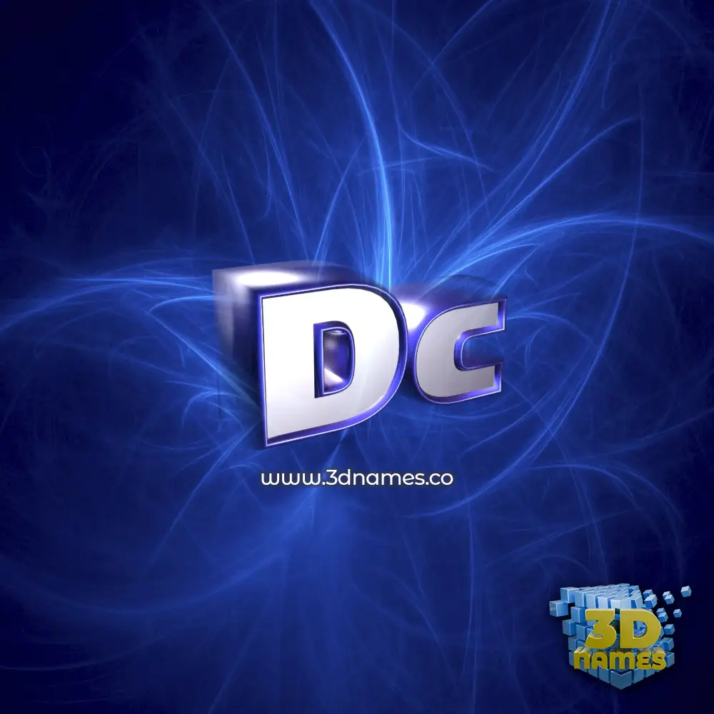 dc in Plasma style - 3D name wallpaper