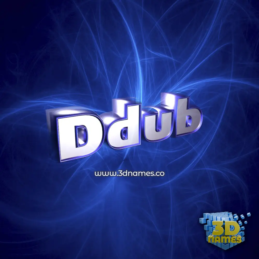 ddub in Plasma style - 3D name wallpaper