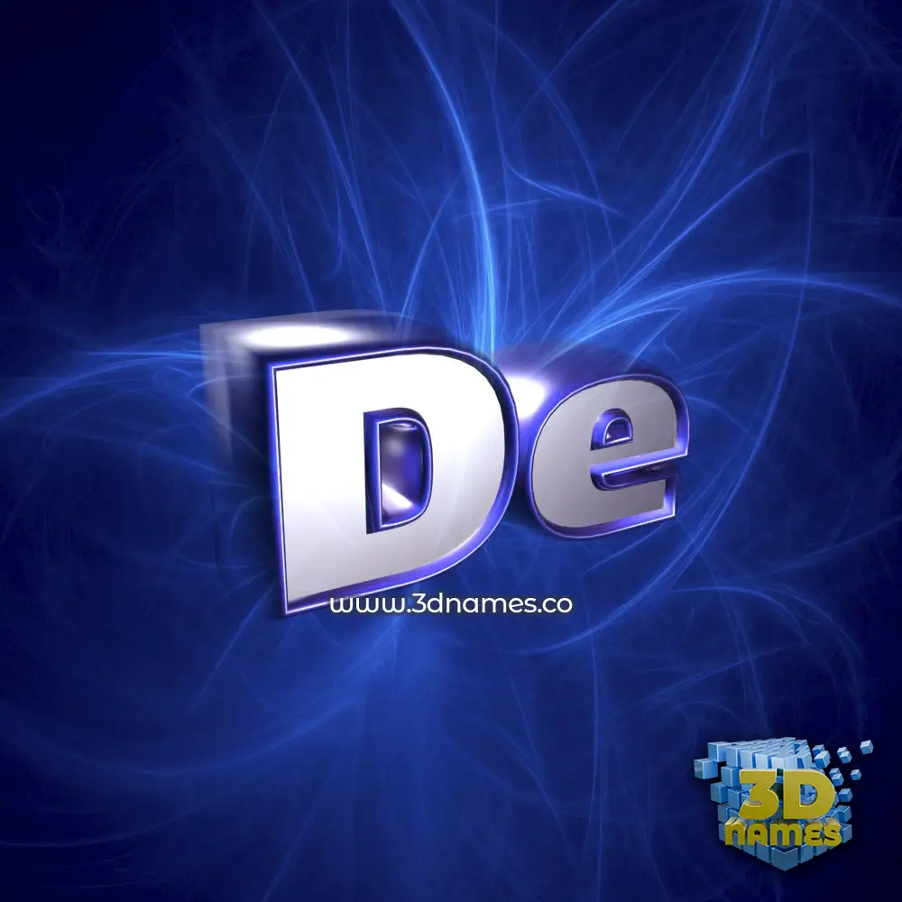 de in Plasma style - 3D name wallpaper