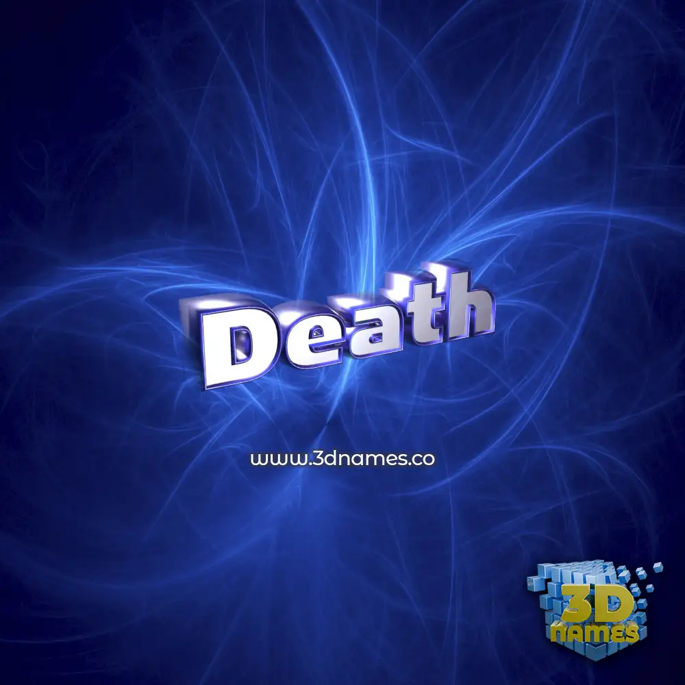 death in Plasma style - 3D name wallpaper