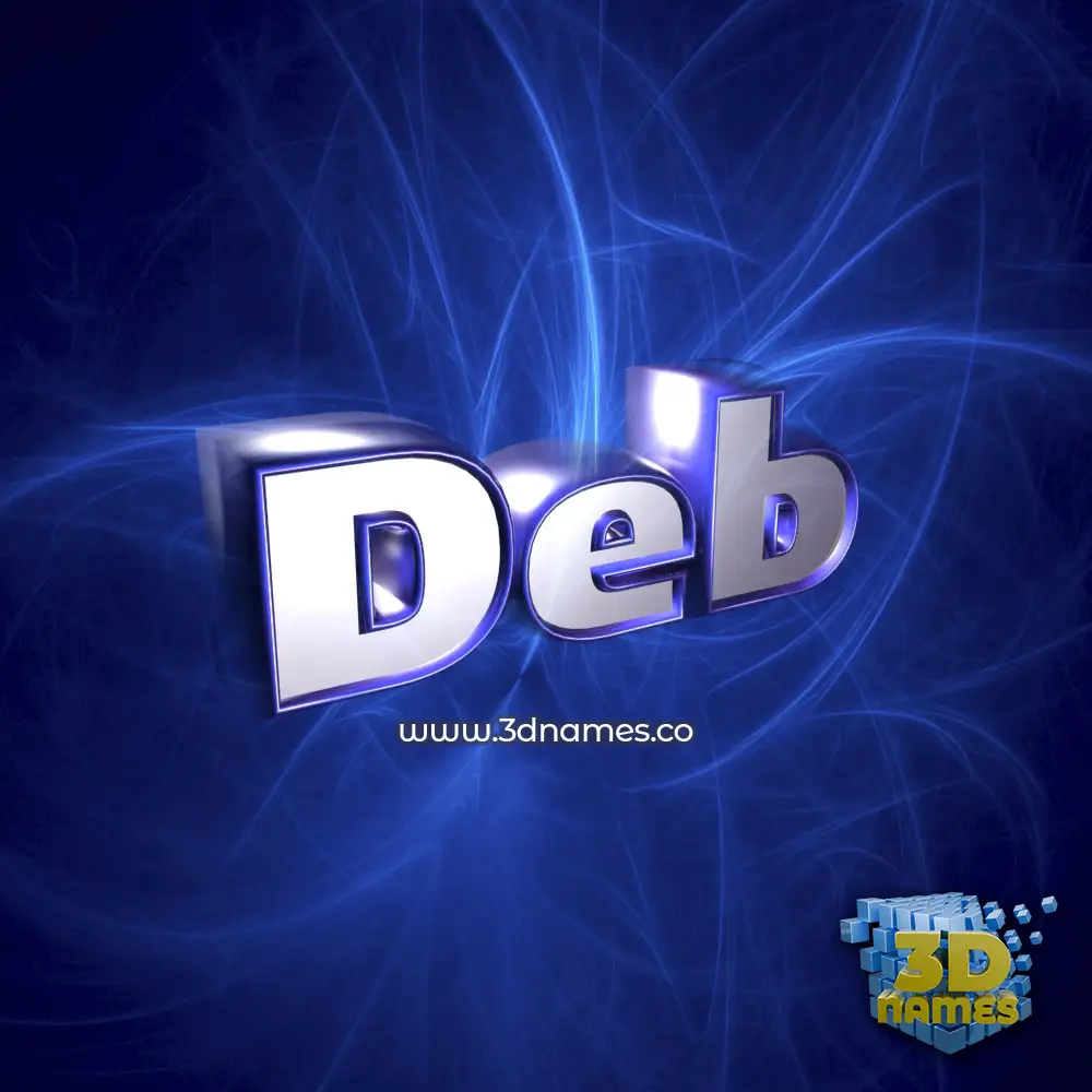 deb in Plasma style - 3D name wallpaper