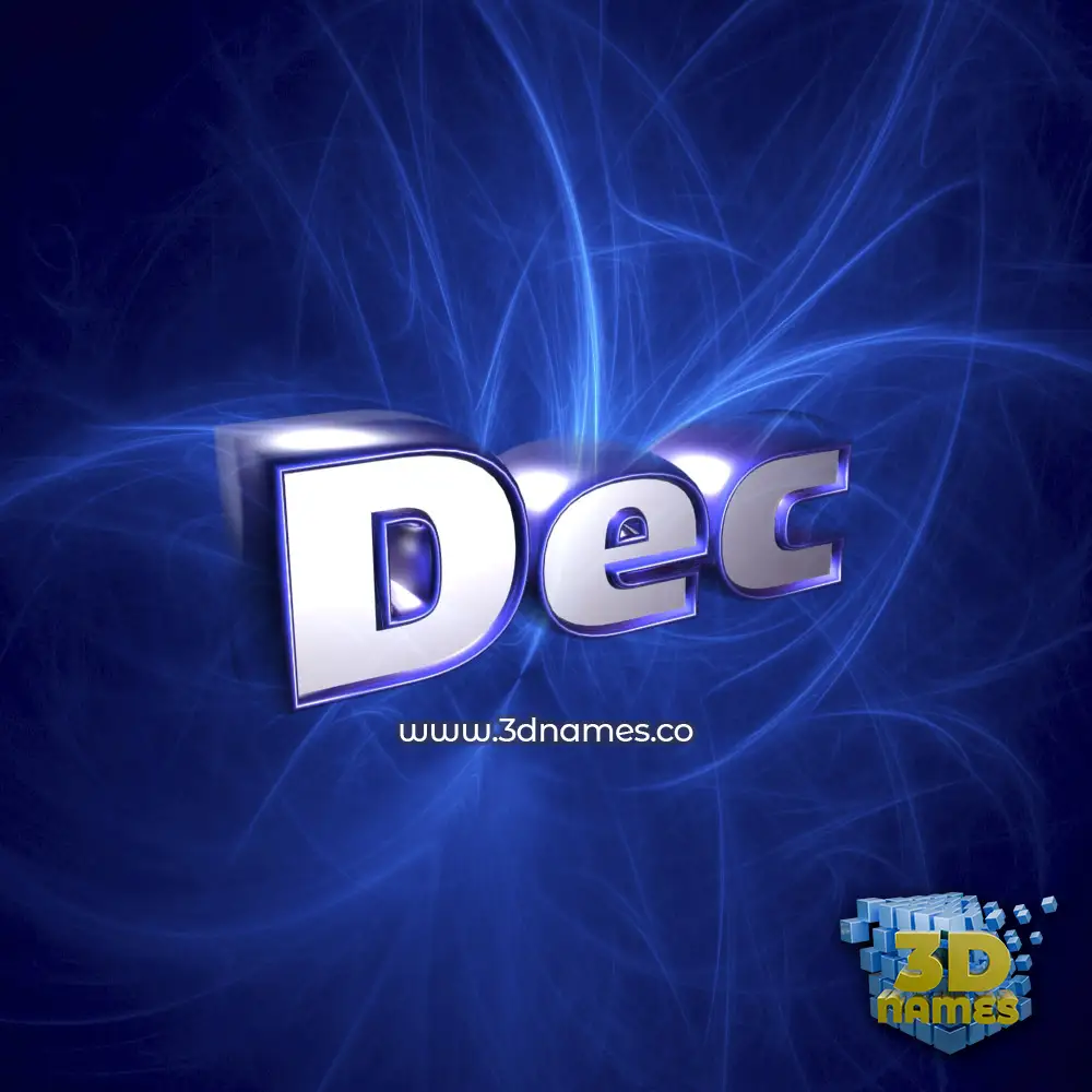 dec in Plasma style - 3D name wallpaper