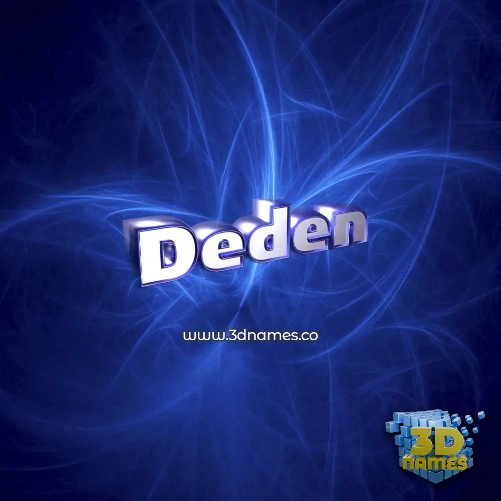 deden in Plasma style - 3D name wallpaper