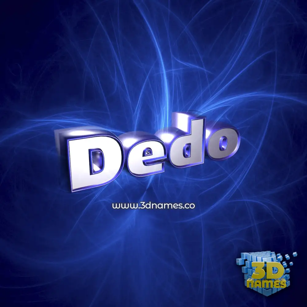 dedo in Plasma style - 3D name wallpaper