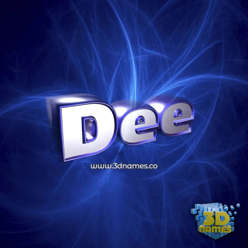 dee in Plasma style - 3D name wallpaper