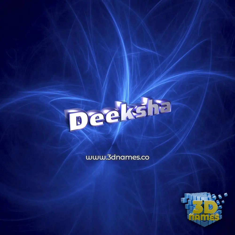 deeksha in Plasma style - 3D name wallpaper