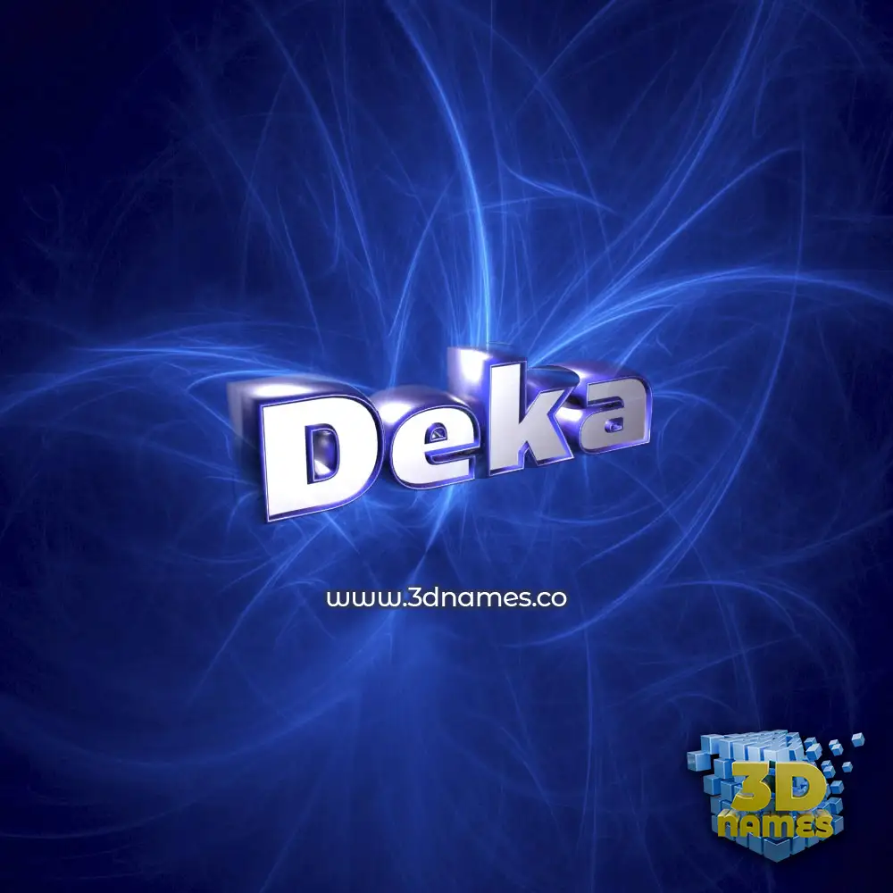 deka in Plasma style - 3D name wallpaper