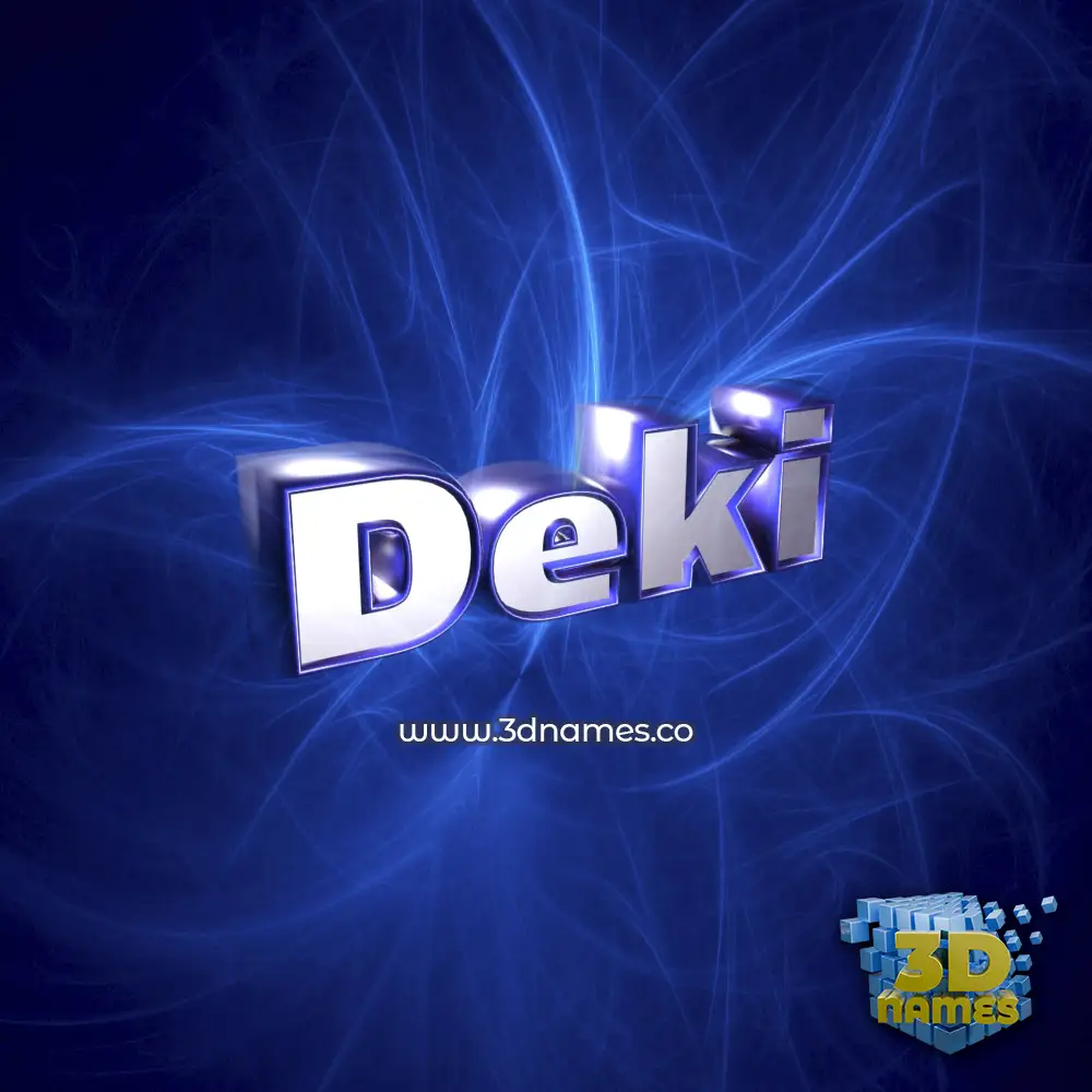 deki in Plasma style - 3D name wallpaper
